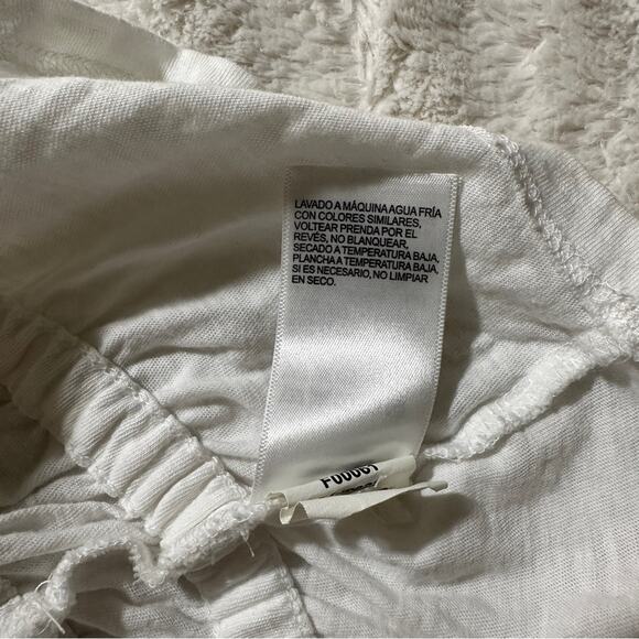 Lucky Brand Size XS White Crochet Lace Peplum Top Tank Cottagecore Coastal Beach - Picture 7 of 13